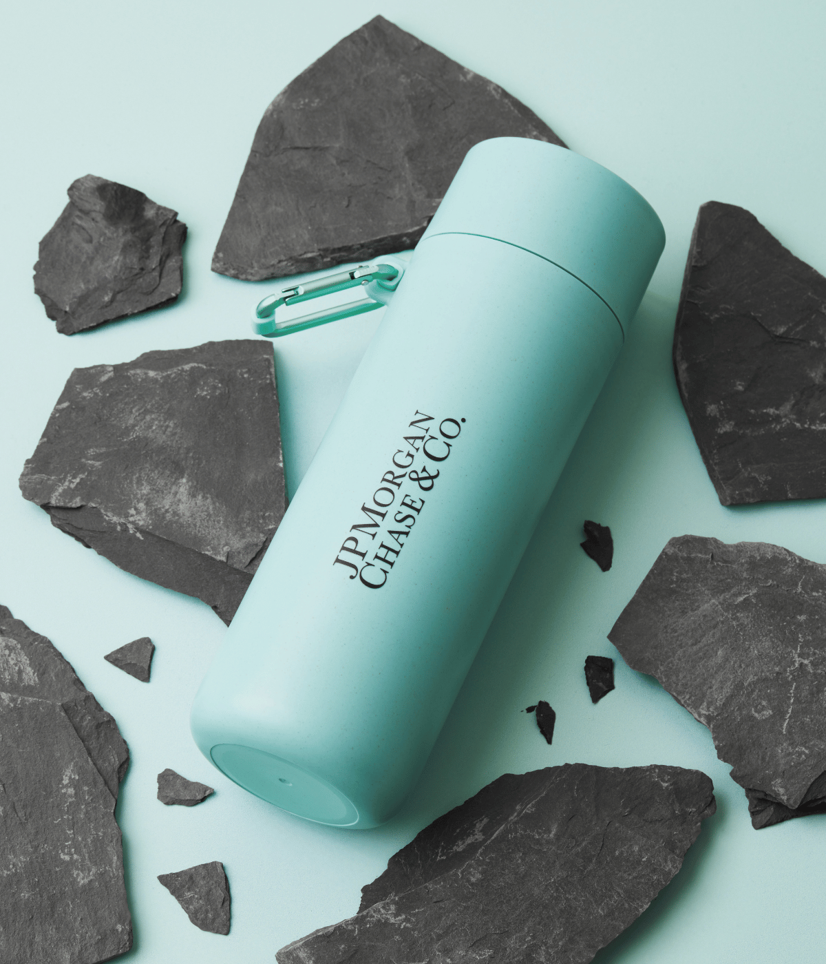 Custom bottle for JP morgan in blue