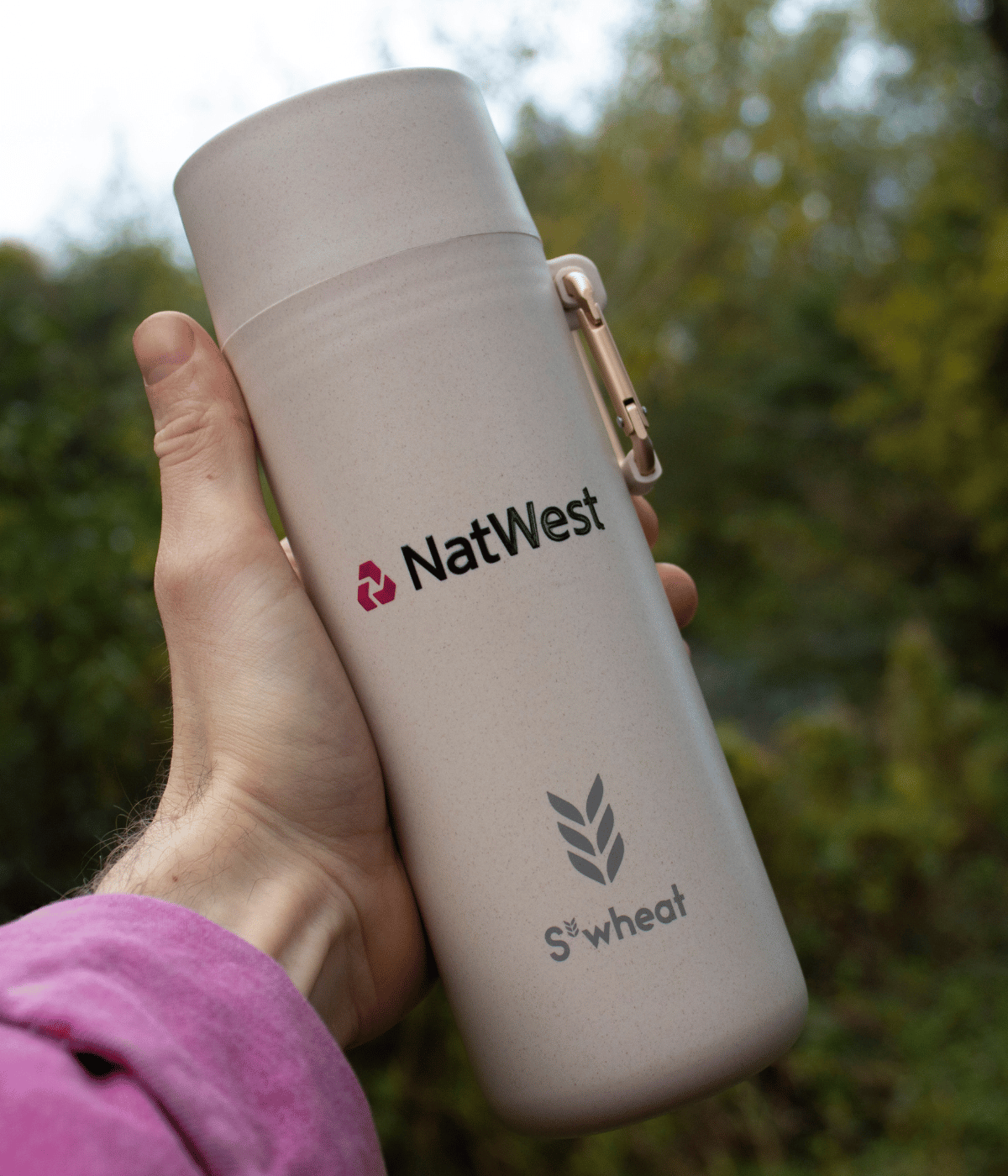 water bottle with logo for Natwest