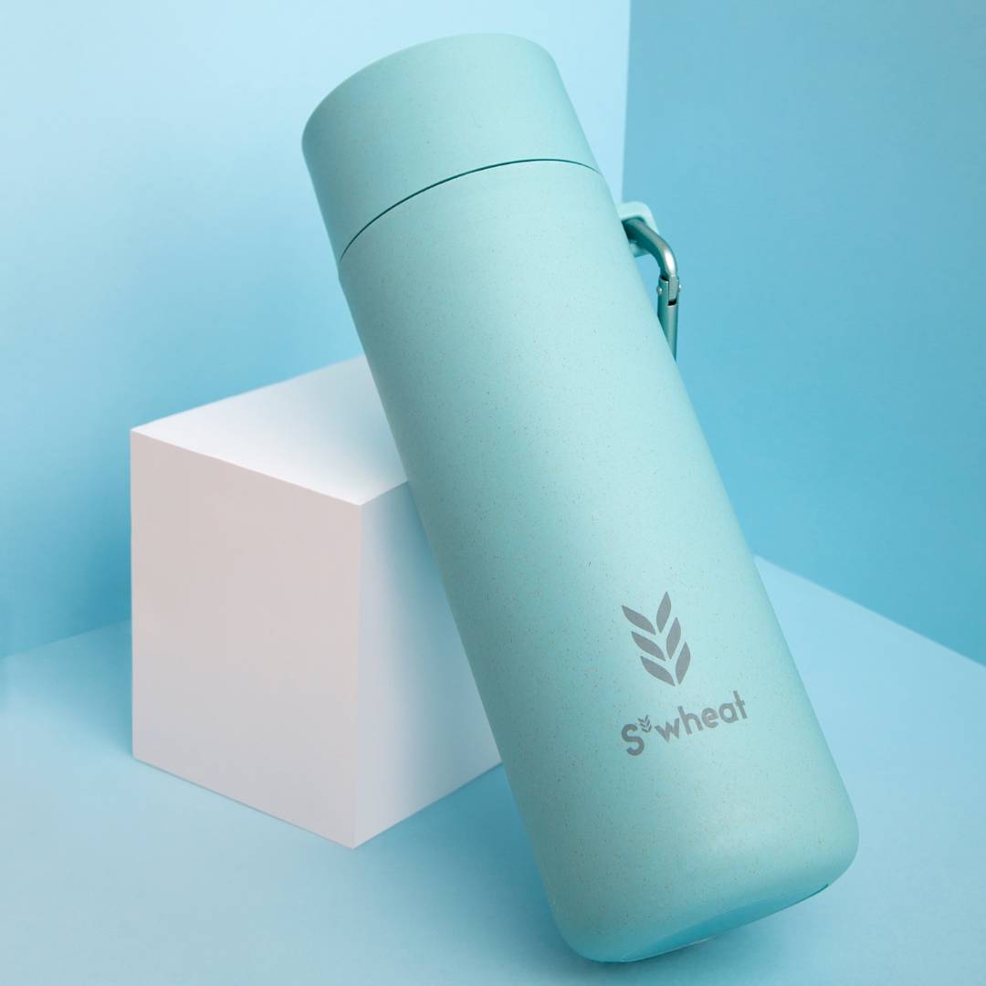 Blue reusable bottle by S'wheat Bottle